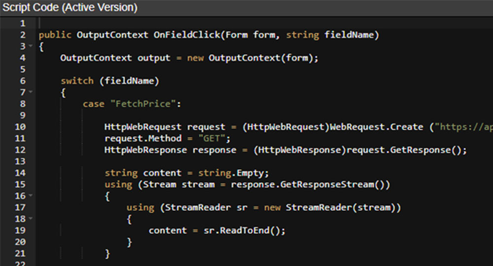 C# scripting from within your eForm objects.  Makes eForms more flexible than any other logbook system.
